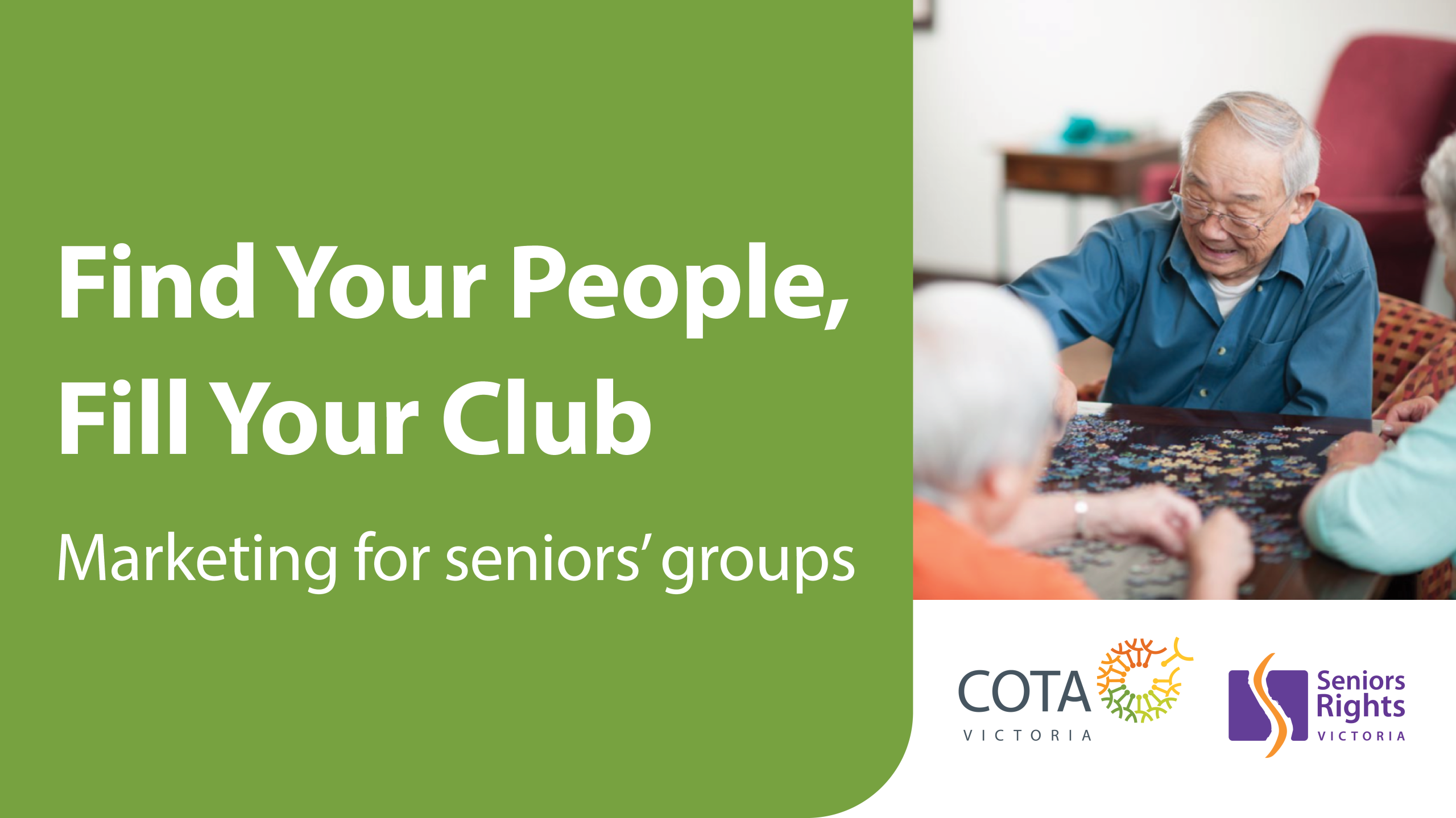 Find Your People, Fill Your Club: Marketing for seniors’ groups